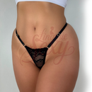 Kit 10 Calcinhas Fio Dental com Renda e Corrente Dourada | Ajustável