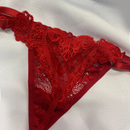 Kit 10 Calcinhas Fio Dental com Renda | Coração Bordado e Ajuste Regulável