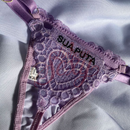 Kit 100 Calcinhas de Renda com Frases | Tanga Sexy Regulável