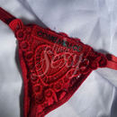 Kit 100 Calcinhas de Renda com Frases | Tanga Sexy Regulável