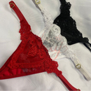 Kit 10 Calcinhas Fio Dental com Renda | Coração Bordado e Ajuste Regulável