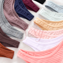 Kit 50 Calcinhas Fio Dental Caneladas | Forro 100% Algodão | Atacado