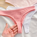 Kit 50 Calcinhas Fio Dental Caneladas | Forro 100% Algodão | Atacado